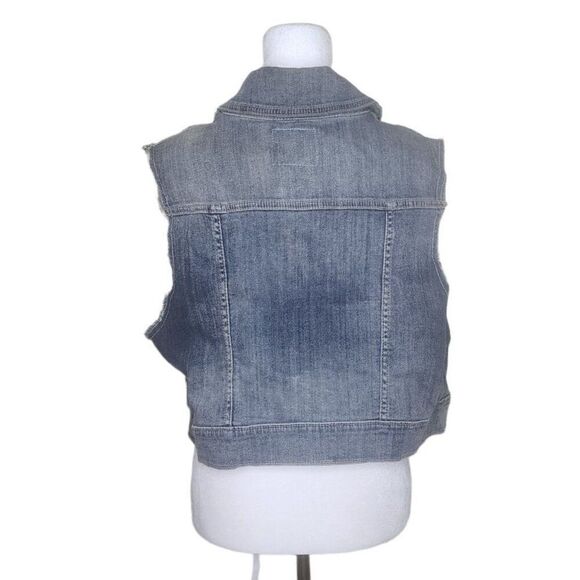 Torrid Sleeveless Denim Button Down Vest Womens Size 0 XL Blue - Picture 3 of 8